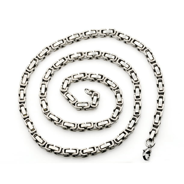 Men's Stainless Steel Necklace Byzantine or Cable Chain Men's Stainless Steel Necklace Byzantine or Cable Chain